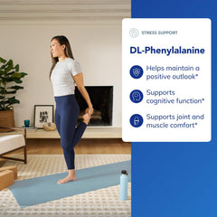 Pure Encapsulations DL-Phenylalanine label detail emphasizing transparent sourcing and purity.
