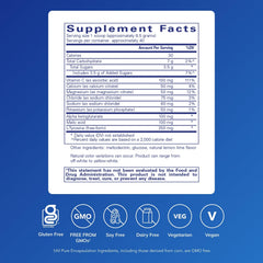 Pure Encapsulations Electrolyte Energy Formula bottle back shows ingredient highlights