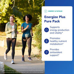 Ingredient label view highlighting vitamins, minerals, and fish oil in Energize Plus