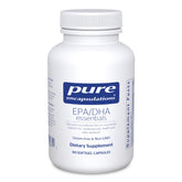 Pure Encapsulations EPA/DHA Essentials bottle shows omega-3 purity and heart health potential