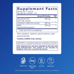 Pure Encapsulations glucosamine chondroitin msm capsules ready for daily use with meals