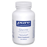 Pure Encapsulations Glycine bottle label highlighting clean, vegan sleep support.