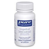 Pure Encapsulations Grapefruit Seed Extract bottle with label highlighting pure ingredients for gut support.