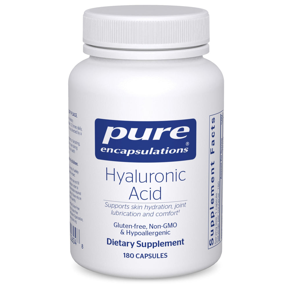 Pure Encapsulations Hyaluronic Acid bottle for daily skin hydration