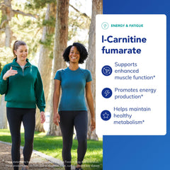 Pure Encapsulations L-Carnitine Fumarate label front emphasizing hypoallergenic formula.