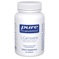 Pure Encapsulations L-Carnosine bottle front showing premium antioxidant supplement