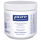 Pure Encapsulations L-Glutamine powder bottle supports gut lining health and overall wellness.