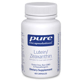 Pure Encapsulations Lutein & Zeaxanthin bottle front view highlighting vision support.