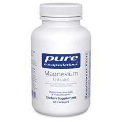 Pure Encapsulations Magnesium Citrate bottle front, may support sleep and relaxation