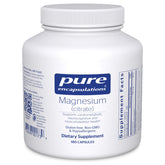Pure Encapsulations Magnesium Citrate bottle label; supports daily wellness