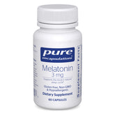 Pure Encapsulations Melatonin 3 mg bottle front highlights label and product name