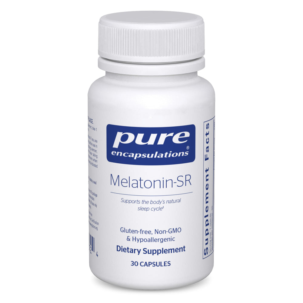 Botella de Pure Encapsulations Melatonin-SR con liberación extendida para sueño sostenido