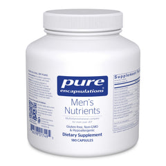 Pure Encapsulations Men's Nutrients bottle front showing the supplement name and packaging for energy support