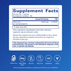 Pure Encapsulations Methylcobalamin B12 capsules for daily energy support