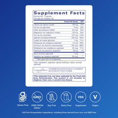 Close-up of Mineral 650 capsules highlighting a balanced chelated mineral mix.