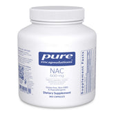 Pure Encapsulations NAC 600 mg bottle showing label for antioxidant support.