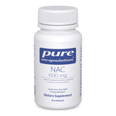 Pure Encapsulations NAC 600 mg bottle-front highlighting antioxidant support and everyday supplement use