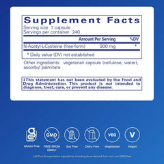 Pure Encapsulations NAC bottle close-up highlighting label and potency.