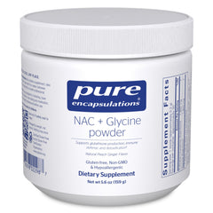 Pure Encapsulations NAC + Glycine powder bottle for immune support.