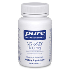Pure Encapsulations NSK-SD bottle showing 120 capsules for daily circulation support