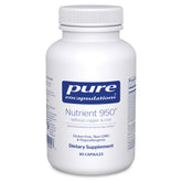Pure Encapsulations Nutrient 950 bottle front view highlights hypoallergenic multivitamin.