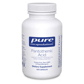 Pure Encapsulations Pantothenic acid bottle front showing hypoallergenic daily energy support.