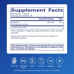 Pure Encapsulations Potassium Citrate capsule closeup showcases convenient daily supplement support.