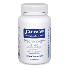 Pure Encapsulations pregnenolone 30mg bottle; supports cognitive wellness and balanced hormones