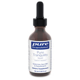 Pure Encapsulations Pure Tranquility Liquid bottle closeup for relaxation and calm evenings.