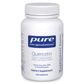 Pure Encapsulations Quercetin 500 mg capsules on a bottle, ideal for daily immune support.