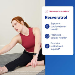 Pure Encapsulations Resveratrol label closeup confirms vegan, gluten-free and non-GMO ingredients.