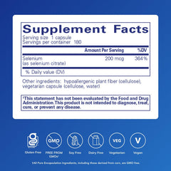 Pure Encapsulations Selenium Citrate capsules are easy to swallow for daily use.