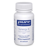Pure Encapsulations Synergy K bottle front view for daily bone support.
