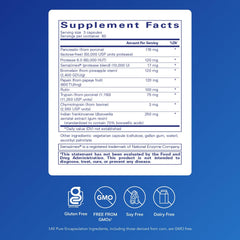 Pure Encapsulations Systemic Enzyme Complex capsules closeup highlighting the enzyme blend