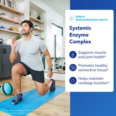 Pure Encapsulations Systemic Enzyme Complex label details show gluten-free and non-GMO status