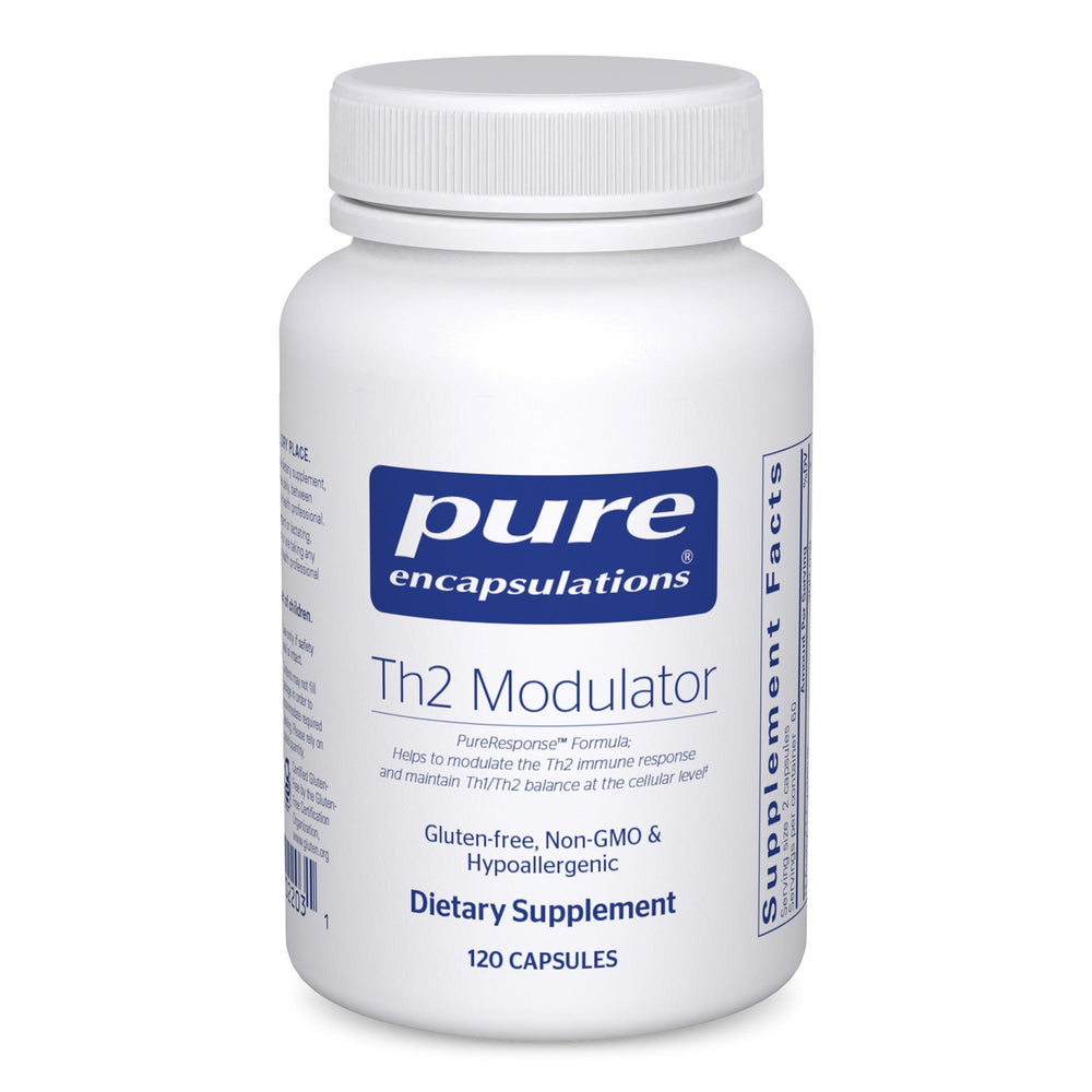Pure Encapsulations Th2 Modulator bottle front view highlights immune balance support.