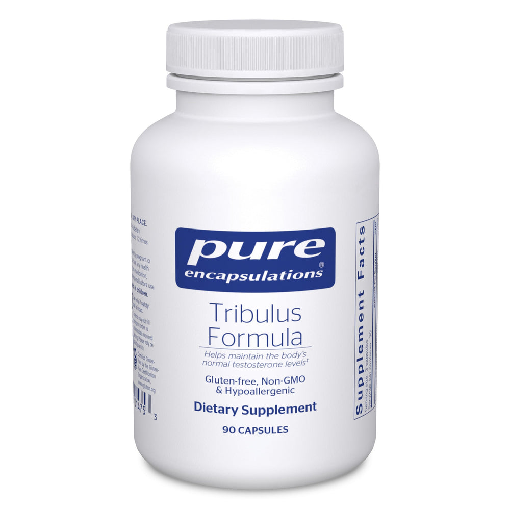 Pure Encapsulations Tribulus Formula bottle suggesting potential hormonal balance support