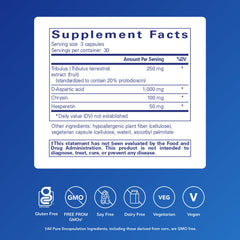 Tribulus leaf and fruit extract image highlighting herbal blend for balanced vitality