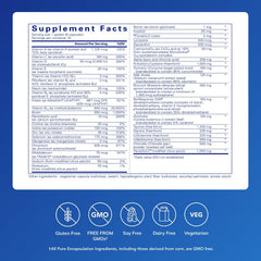 Pure Encapsulations Ultradetox 10-Day Pack bottle side reveals label with nutrient details for informed dosing.