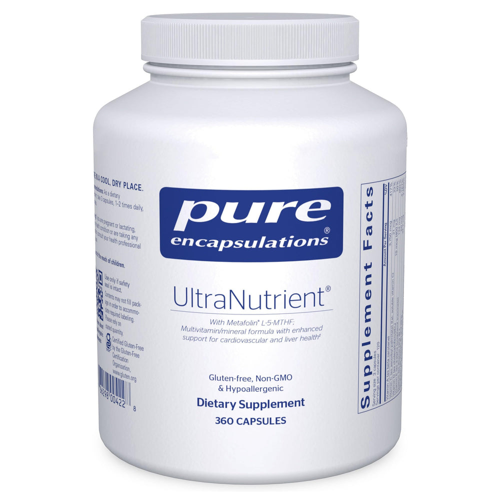Pure Encapsulations UltraNutrient bottle with capsules for daily antioxidant support