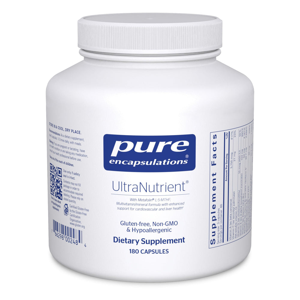 Pure Encapsulations UltraNutrient minerals bottle supports daily nutrition.