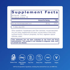 Pure Encapsulations UltraZin capsules closeup highlighting microencapsulation for absorption.