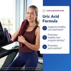 Pure Encapsulations Uric Acid Formula label close-up highlights allergen-conscious formulation.