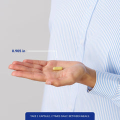 Pure Encapsulations Uric Acid Formula pouring capsules in hand, easy daily administration.