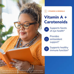Pure Encapsulations Vitamin A Carotenoids label detail emphasizing purity