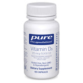 Pure Encapsulations Vitamin D3 125 mcg bottle front supports bone health with clean, trusted formula.