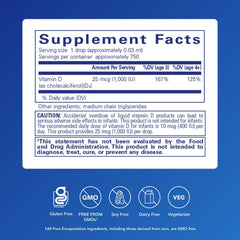 Pure Encapsulations Vitamin D3 Liquid dropper—easy dosing for daily wellness rituals.