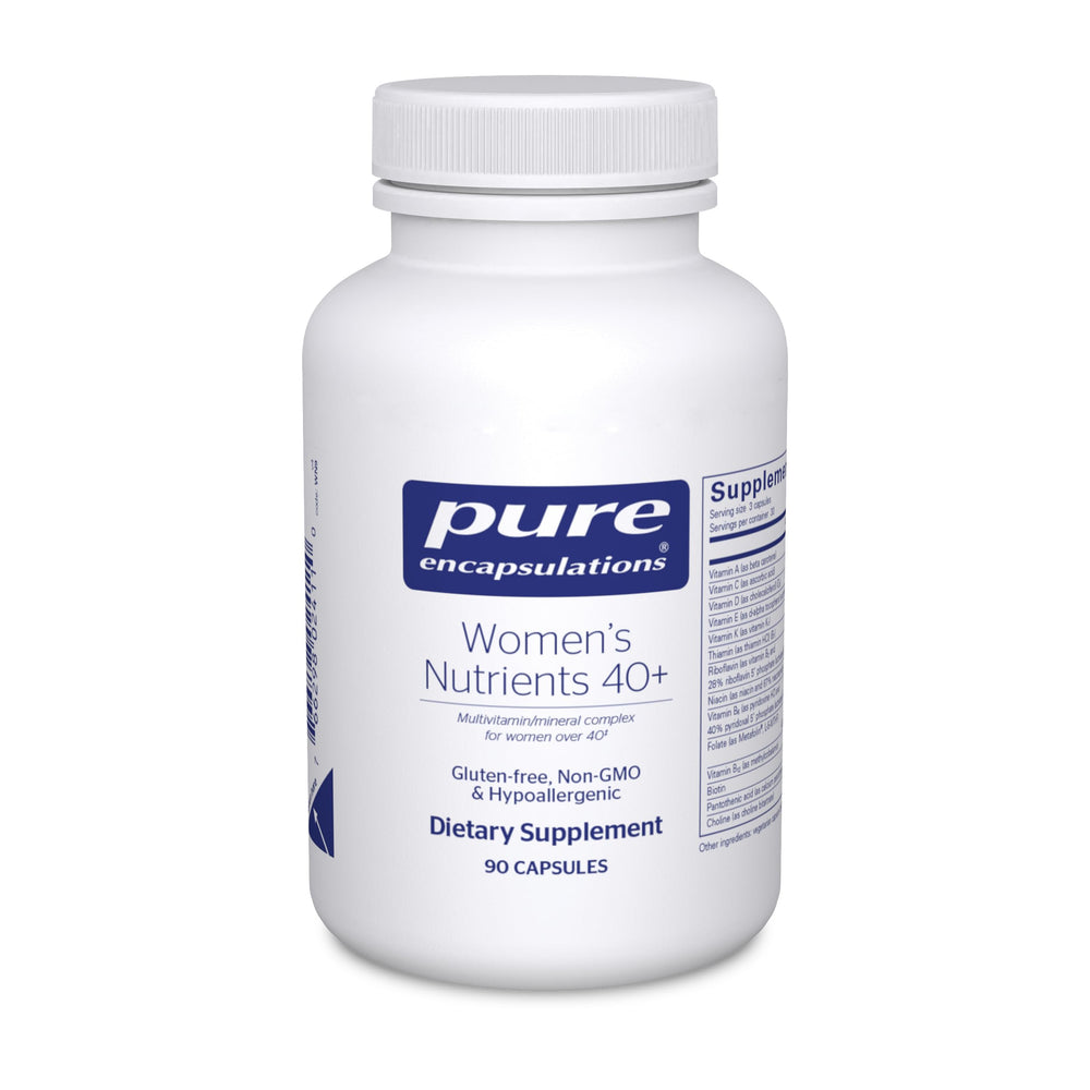 Pure Encapsulations Women's Nutrients 40+ bottle supports urinary tract health.