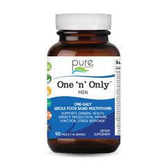 PURE ESSENCE LABS One N Only multivitamin bottle shown for daily male wellness support