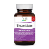 Pure Essence Labs Transitions bottle shows daily hormone support for comfortable living.